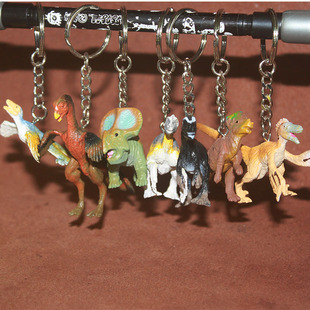 safari 儿童模型玩具 恐龙钥匙链北票龙 尾羽龙 地龙 原角龙