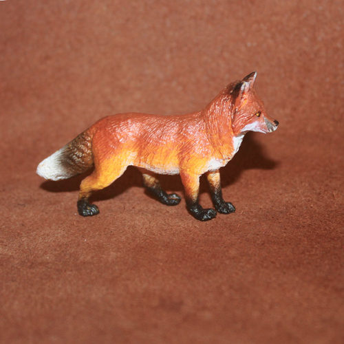 儿童认知safari狐狸塑胶摆件