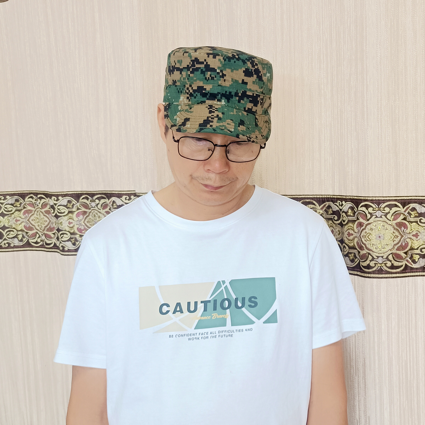 定制调节大头围美式迷彩小兵平顶作训帽子男款战术防风棒球鸭舌帽