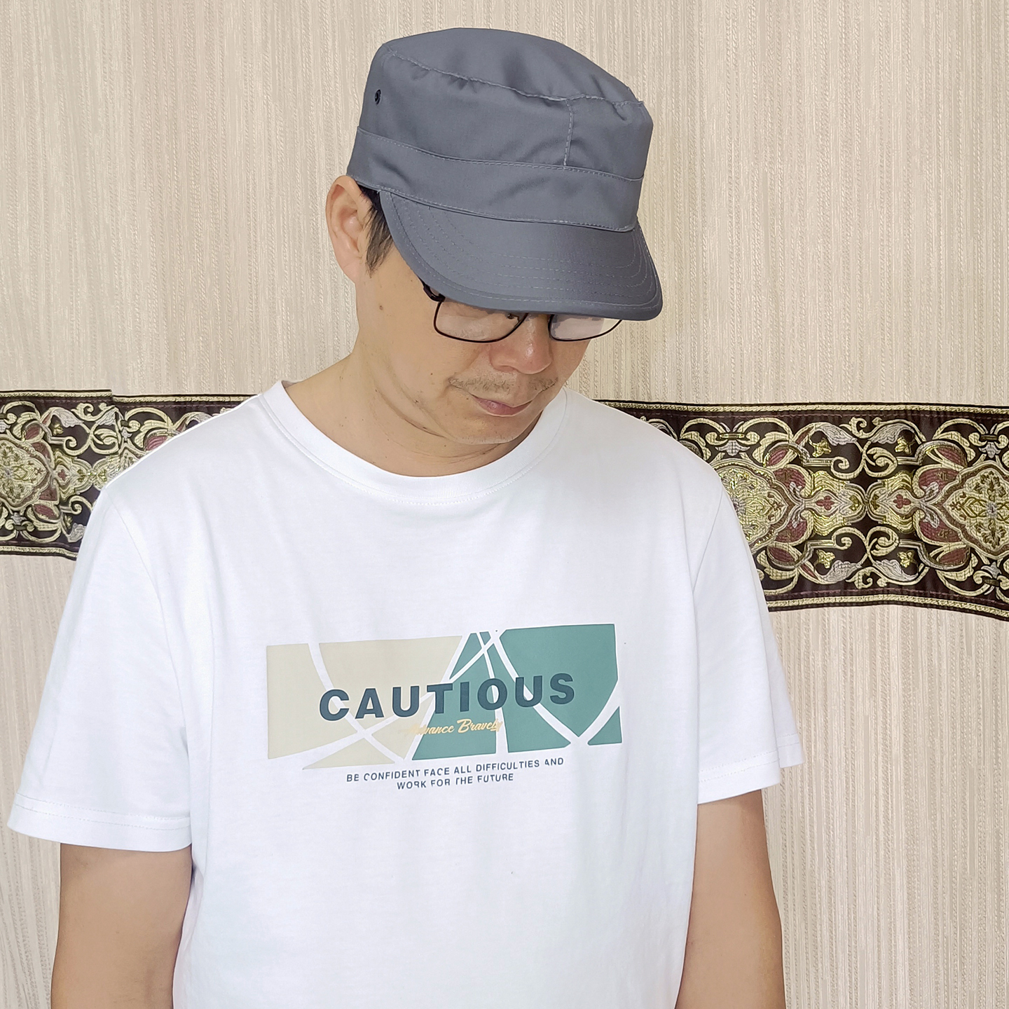 定制调节大头围美式灰色小兵平顶作训帽子男款战术防风棒球鸭舌帽