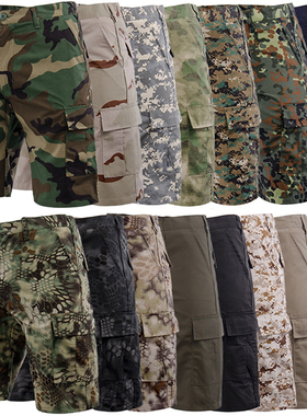 户外军迷BDU迷彩战术短裤休闲工装五分裤男夏季大码大裤头大裤衩