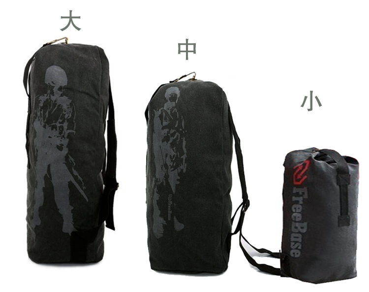 户外军迷男女战术登山包帆布双肩背包圆桶包搬家旅行包行军包背囊