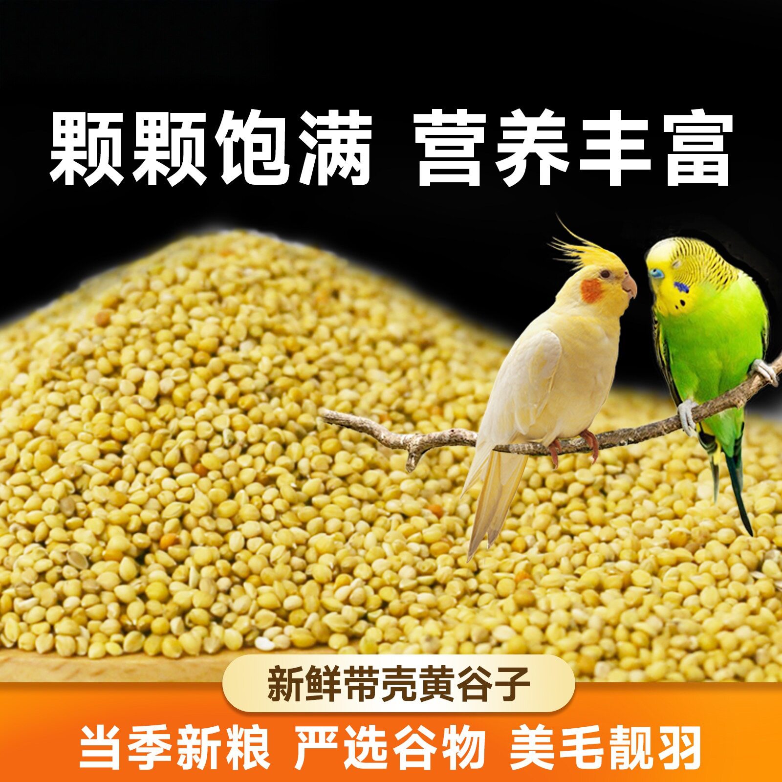 鸟粮新黄谷子中小型鸟饲料食虎皮