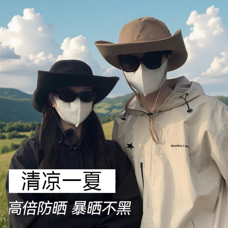 户外徒步露营夏款西部牛仔防晒