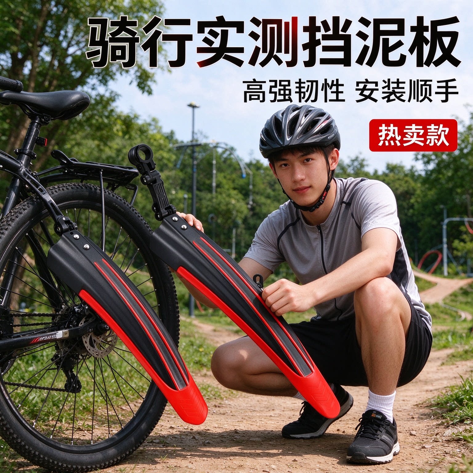 山地车挡泥板快拆款自行车前后泥瓦加宽加长防飞溅单车挡泥板耐摔