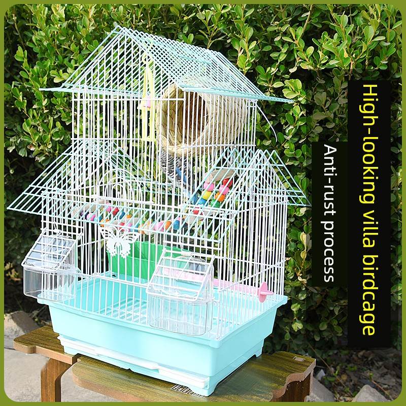 虎皮牡丹大理石绣花眼珍珠鸟金色大头鹦鹉鸟笼新宠物专用鸟笼