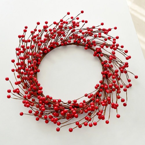 仿真红浆果发财果花环门挂