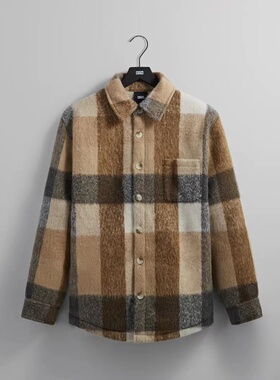 KITH SHERIDAN SHIRT JACKET-Desert 法兰绒羊羔毛夹克