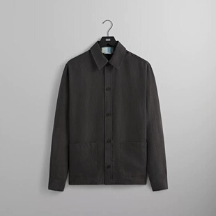 KITH Linen Pinstripe Boxy Overshirt 长袖 衬衫 亚麻夏季