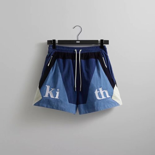 现货短裤KITH细绒拼接