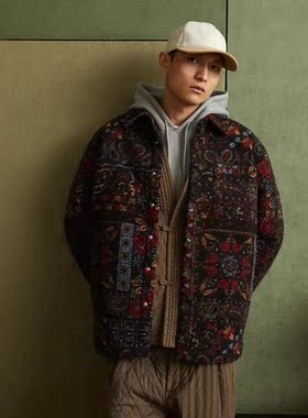 KITH PAISLEY SHERIDAN SHIRT JACKET 腰果花法兰绒羊羔毛夹克