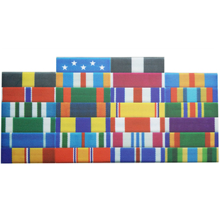 军迷美国海制服常服礼服胸前彩色布条胸章勋章勋略资历架胸针徽章