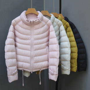 2025冬季新款90白鸭绒排骨羽绒服女时尚短款立领韩版保暖百搭外套