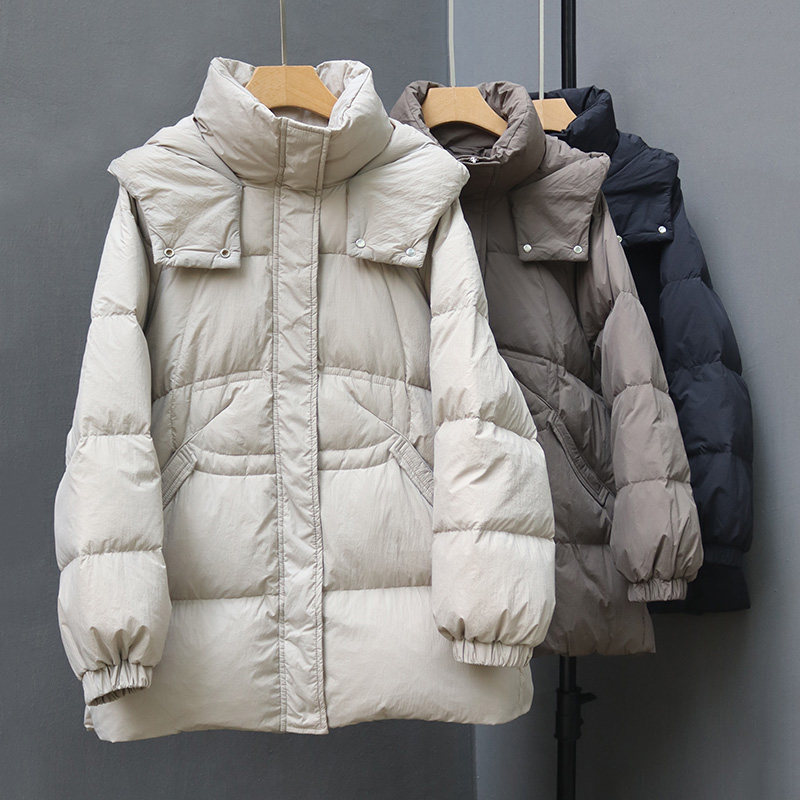 羽绒服女士新品短款连帽保暖外套