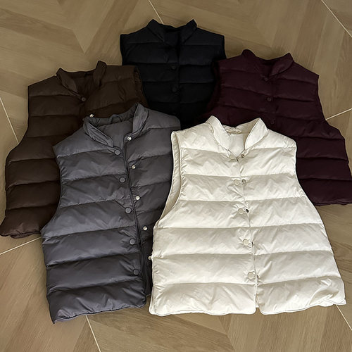 秋冬轻薄马甲女短款立领羽绒马甲