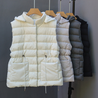 羽绒马夹女短款保暖外穿背心马甲