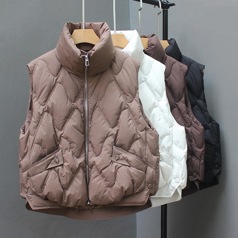 轻薄羽绒服马甲短款立领女式马夹