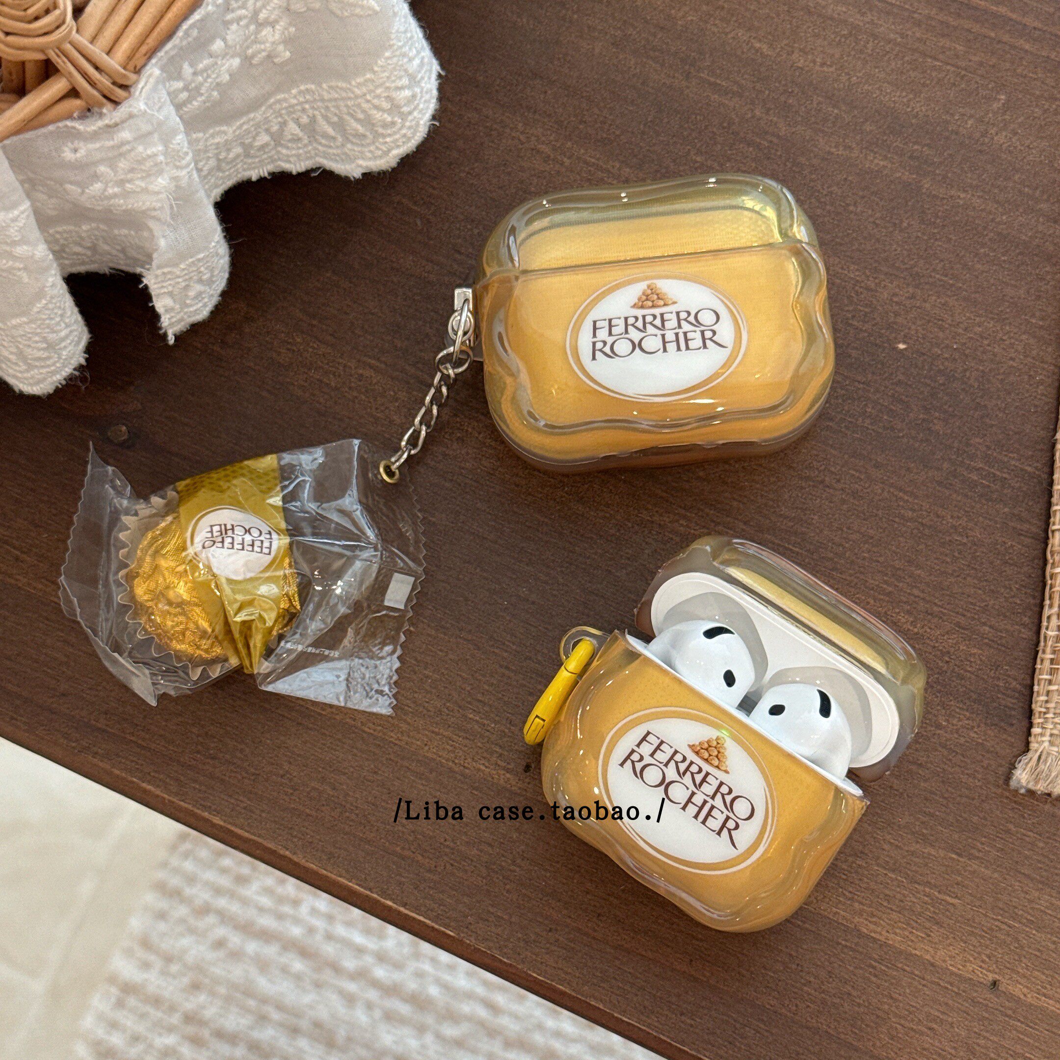 立体巧克力带挂饰适用苹果耳机保护套airpods4无线蓝牙耳机壳