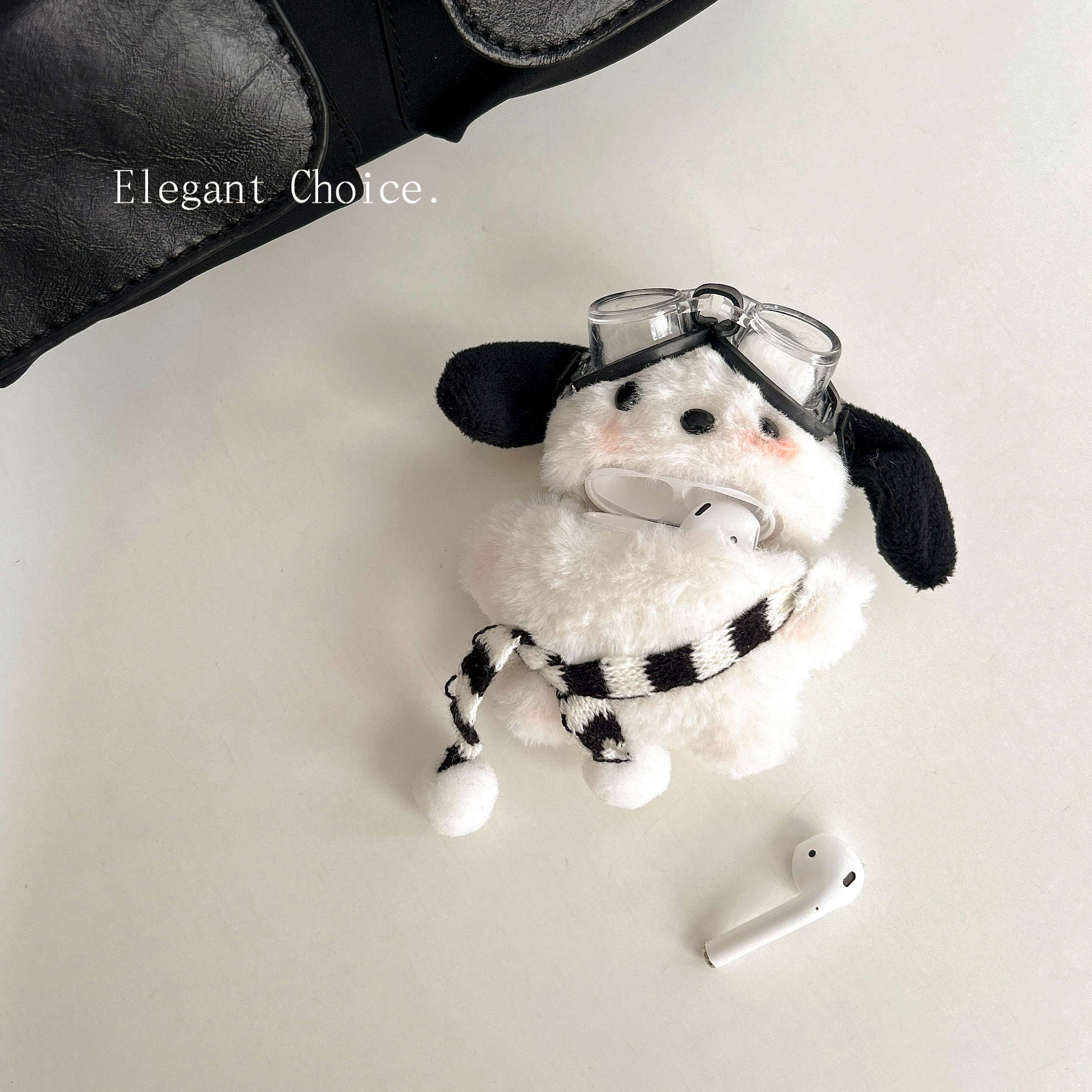 毛绒眼镜帕恰狗适用苹果耳机保护套airpods4无线蓝牙耳机壳四三代airpodspro2二代ipod耳机盒airpods3保护壳