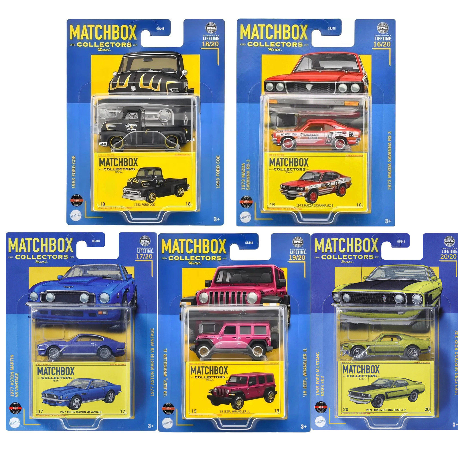 MATCHBOX火柴盒70周年小车模型合金儿童玩具经典珍藏系列急速奔驰