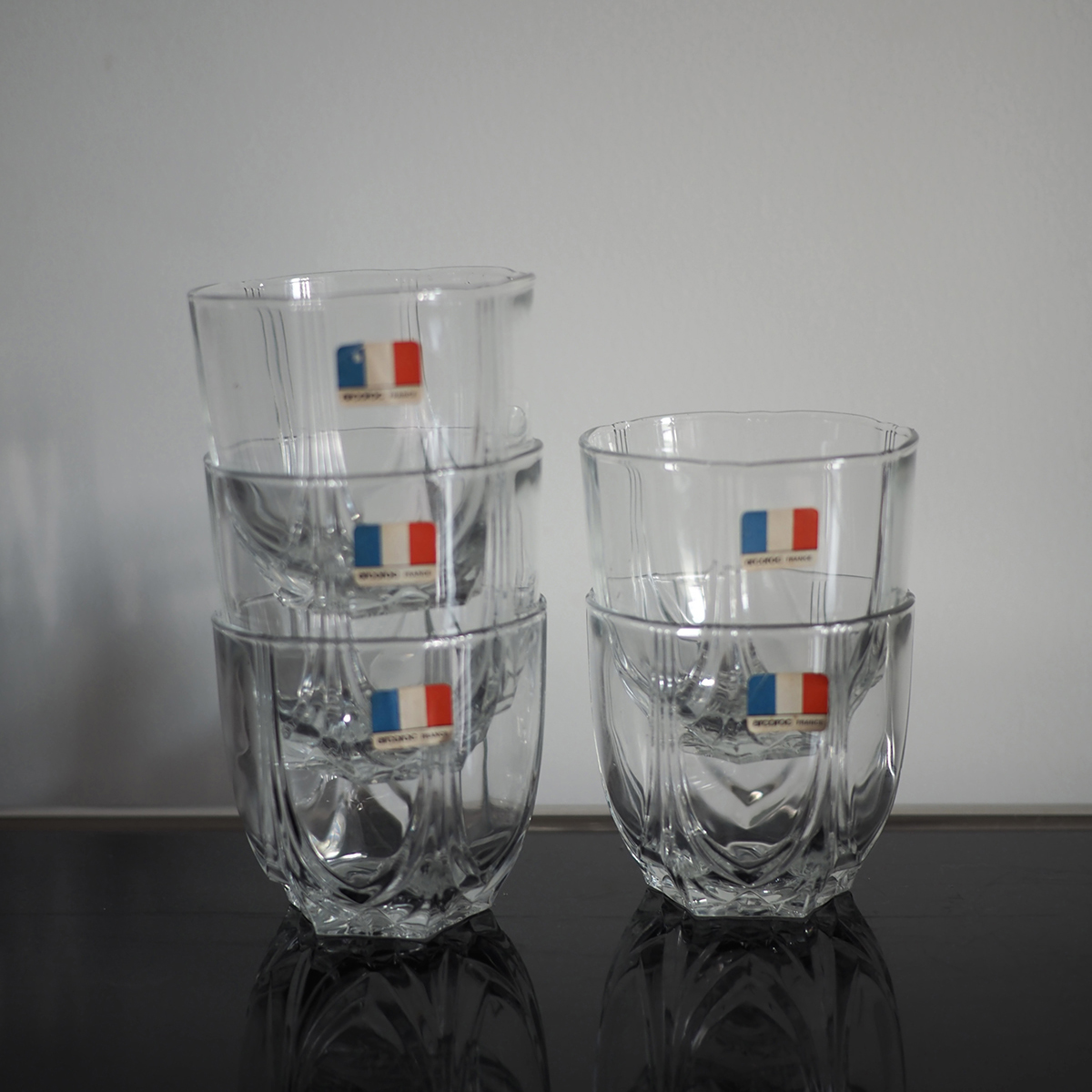 法国中古玻璃杯威士忌酒杯