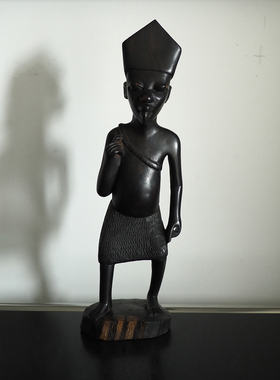 中古非洲木雕摆件木雕人物摆件