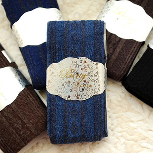 Beny 秋冬新款 麻花纹针织羊毛袜 森女秋冬款 袜淑女袜 连裤 NUNU