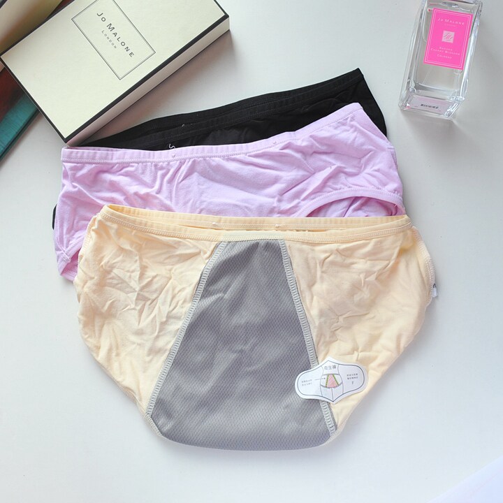 纯色 基础款 弹力生理裤 卫生裤 大姨妈内裤 透气舒适女内裤