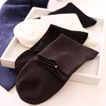 纯色竹纤维五分商务男袜十双包邮