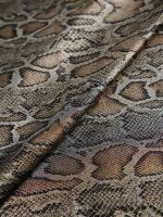 European and American retro metallic snake print fabric shirt dress half-skirt pants spring and summer designer fabric A thumbnail 4