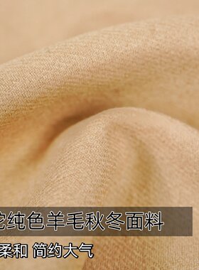 简约浅驼色羊毛呢面料DIY西装