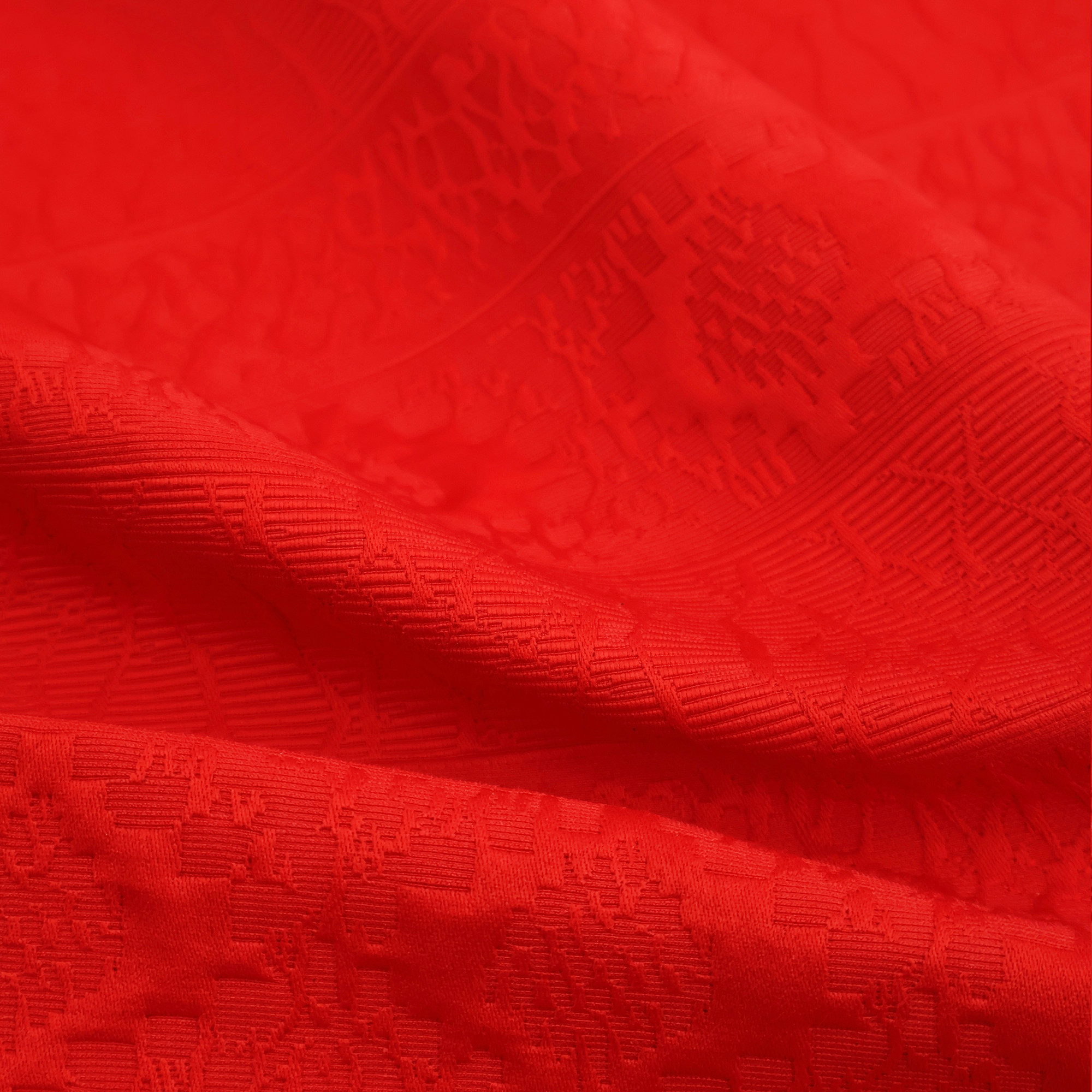 古典红色底纹宝相花纹团花中式织花棉缎布料 汉服连衣裙外套面料a