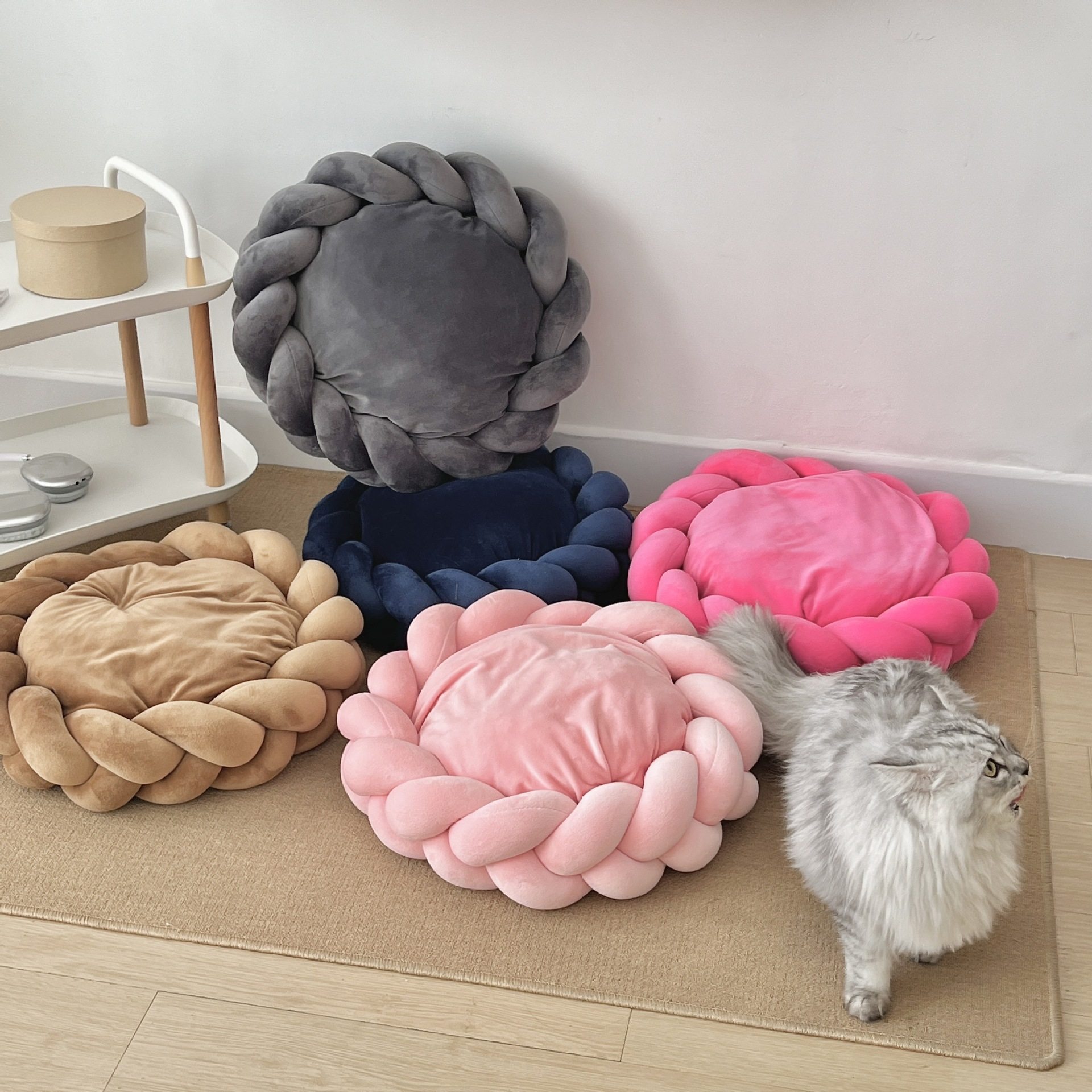 宠物猫窝狗窝创意手工编织水洗DIY手臂粗布条狗窝temu亚马逊爆款,宠物/宠物食品及用品,猫笼子/猫别墅,淘宝优惠券,粉丝福利购,淘宝优惠卷