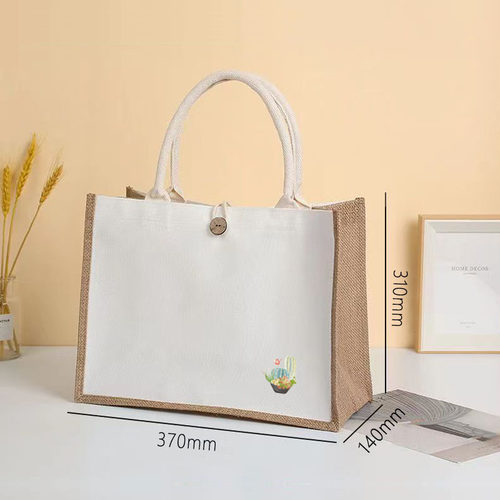 other帆布复膜小清新侧面黄麻