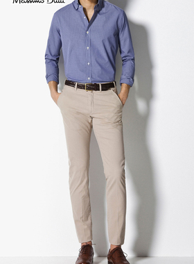 现货特价 Massimo Dutti*男装 夏新品修身中式长裤 0003007