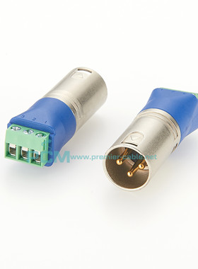 XLR免焊接转接头卡侬头3芯转接线端子连接器DMX灯舞台灯光调音台