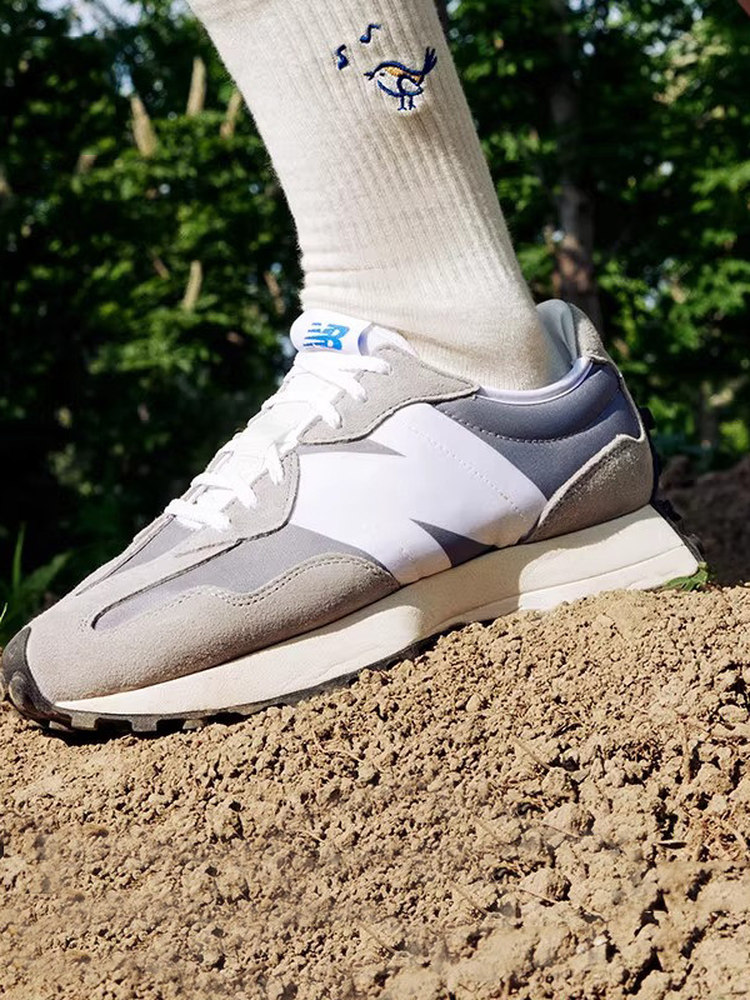 New Balance新百伦男女327缓震耐磨翻毛皮增高低帮跑步鞋MS327LAB
