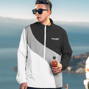 400斤加肥加大号特大码 胖哥肥佬特体防晒服皮肤衣风衣外套男 男装