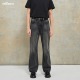 长裤 SELFNESS 黑色水洗做旧男士 直筒牛仔裤 CONE DENIM百搭基本款