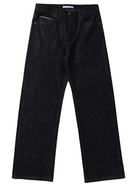 SELFNESS 红边赤耳中腰直筒宽松原牛牛仔裤长裤 已脱浆软化不缩水