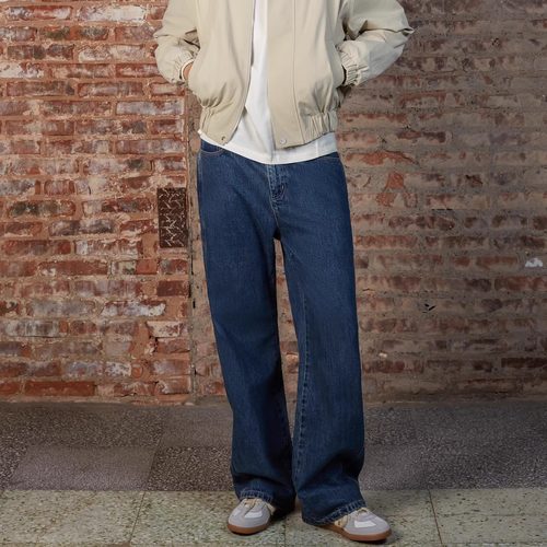 SELFNESS日产面料复古靛蓝牛仔裤
