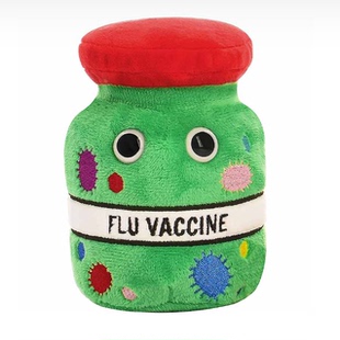 英国代购正品12.22 Flu Vaccine 流感疫苗 抽象毛绒玩偶