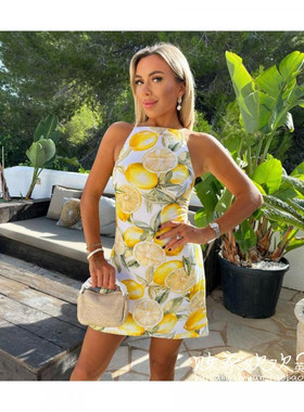 英国代购正品03.24 2025潮流导向 女装新款 水果无袖迷人连衣裙