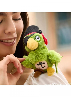 英国代购正品07.07 disneystore Pirates 迪士尼 海盗鹦鹉 玩偶