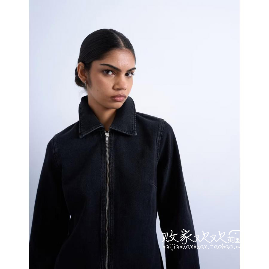 英国代购正品11.20 2025潮流导向 女装新款 TS拉链中长款连衣裙