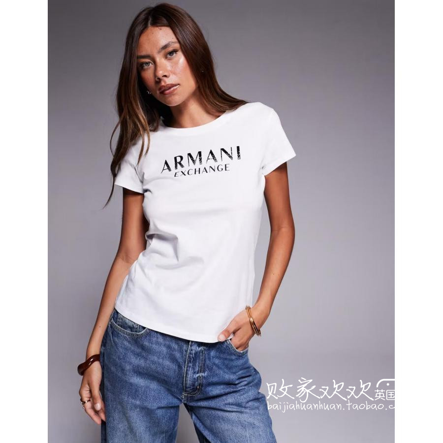 英国代购正品10.08 2025潮流导向 女装新款 休闲字母浅色短袖T恤