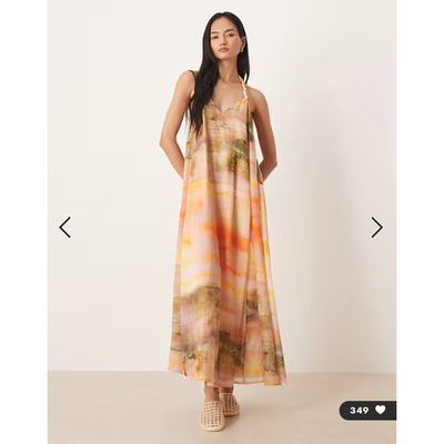 女装新款吊带印花宽松连衣裙