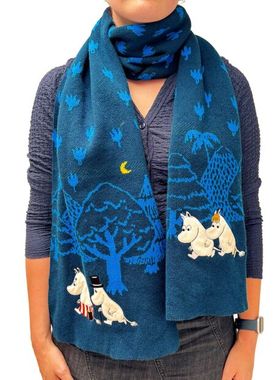 英国代购正品12.18 House Of Disaster Moomin 姆明森林刺绣 围巾