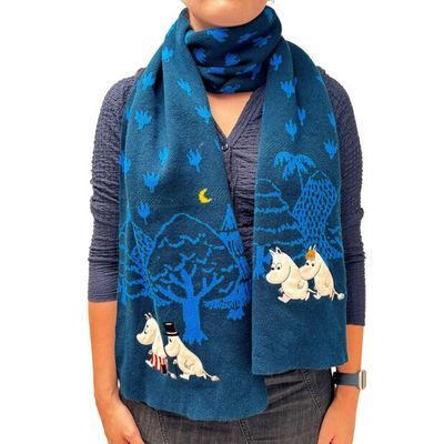 英国代购正品12.18 House Of Disaster Moomin 姆明森林刺绣 围巾
