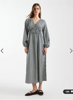 英国代购正品01.22 2026潮流导向 女装新款 设计迷你格子连衣裙